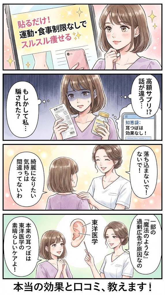耳つぼダイエットのオリジナル4コマ