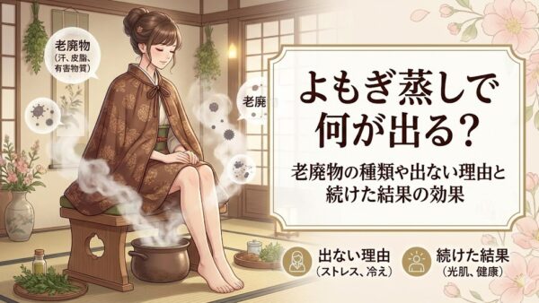 よもぎ蒸しで何が出る？老廃物の種類や出ない理由と続けた結果の効果とは？
