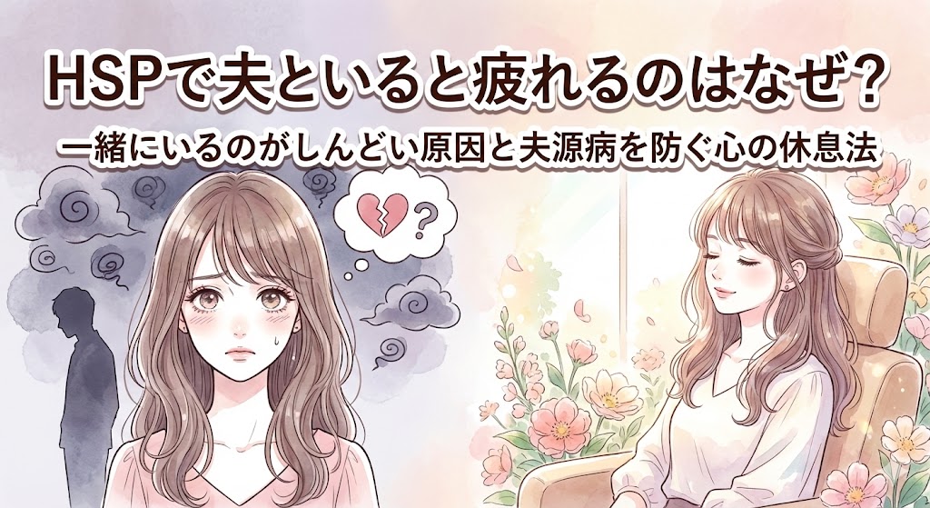 HSPで夫といると疲れるのはなぜ？のイメージ図