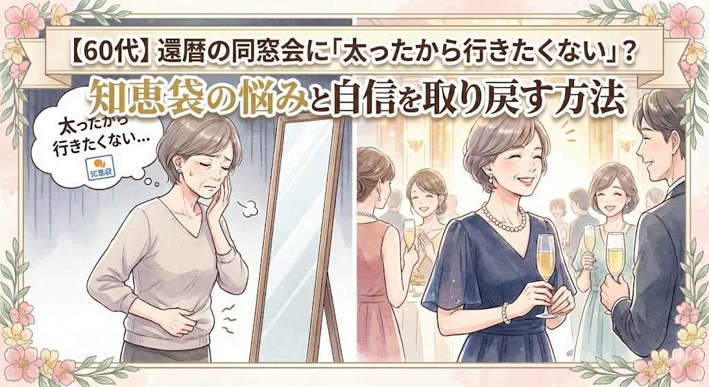 【60代】還暦の同窓会に「太ったから行きたくない」？知恵袋の悩みと自信を取り戻す方法のアイキャッチ画像