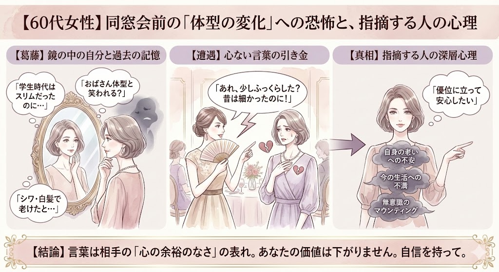 「久しぶりに会ったら太ってた」と思われる恐怖のイメージ図解