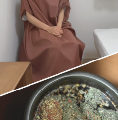 よもぎ蒸し 施術風景