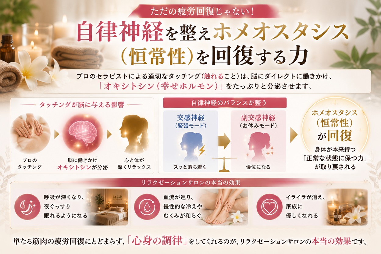 ただの疲労回復じゃない!自律神経を整えホメオスタシス(恒常性)を回復する力